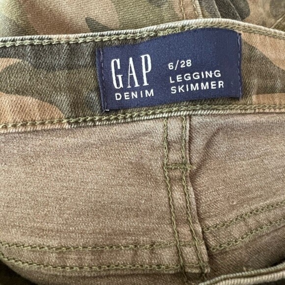 Gap Denim camouflage Jean/leggings skimmer comfortable 6/28. - Picture 2 of 8